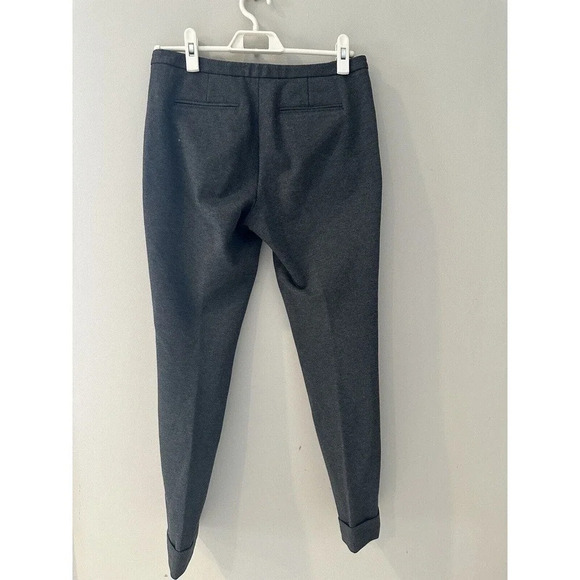ATM Anthony Thomas Melillo Ponte Slim Pants Sz 4 Gray Mid Rise Cuffed M0348 - Picture 8 of 15